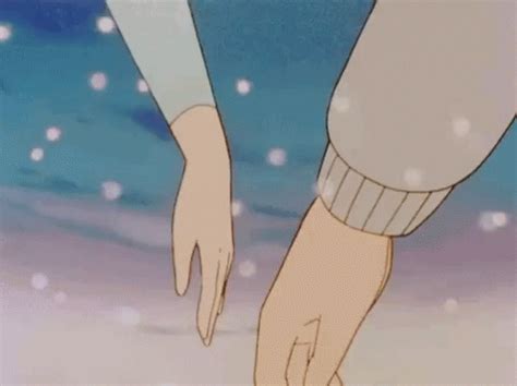 anime holding hands gif|anime girl holding hand out.